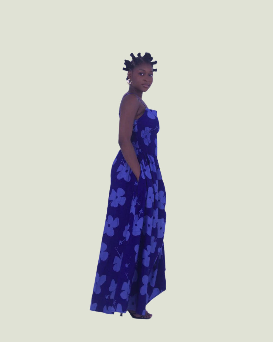 blue fade dress ACONITUM in Blue, an A-Line Ombr Color Wedding Dress in Silk Larimeloom