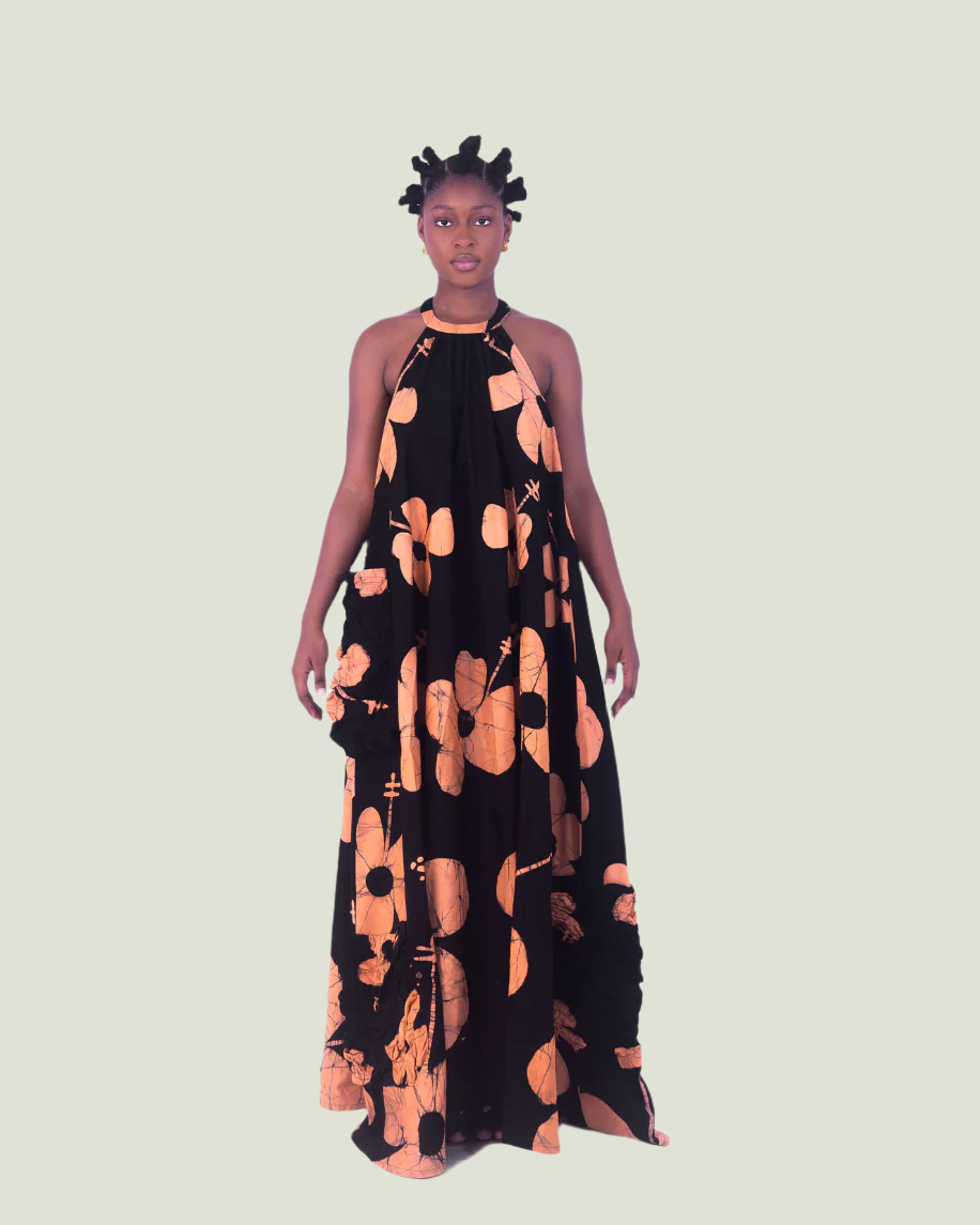 Ara Dress Sunset Coral and Black / 14
